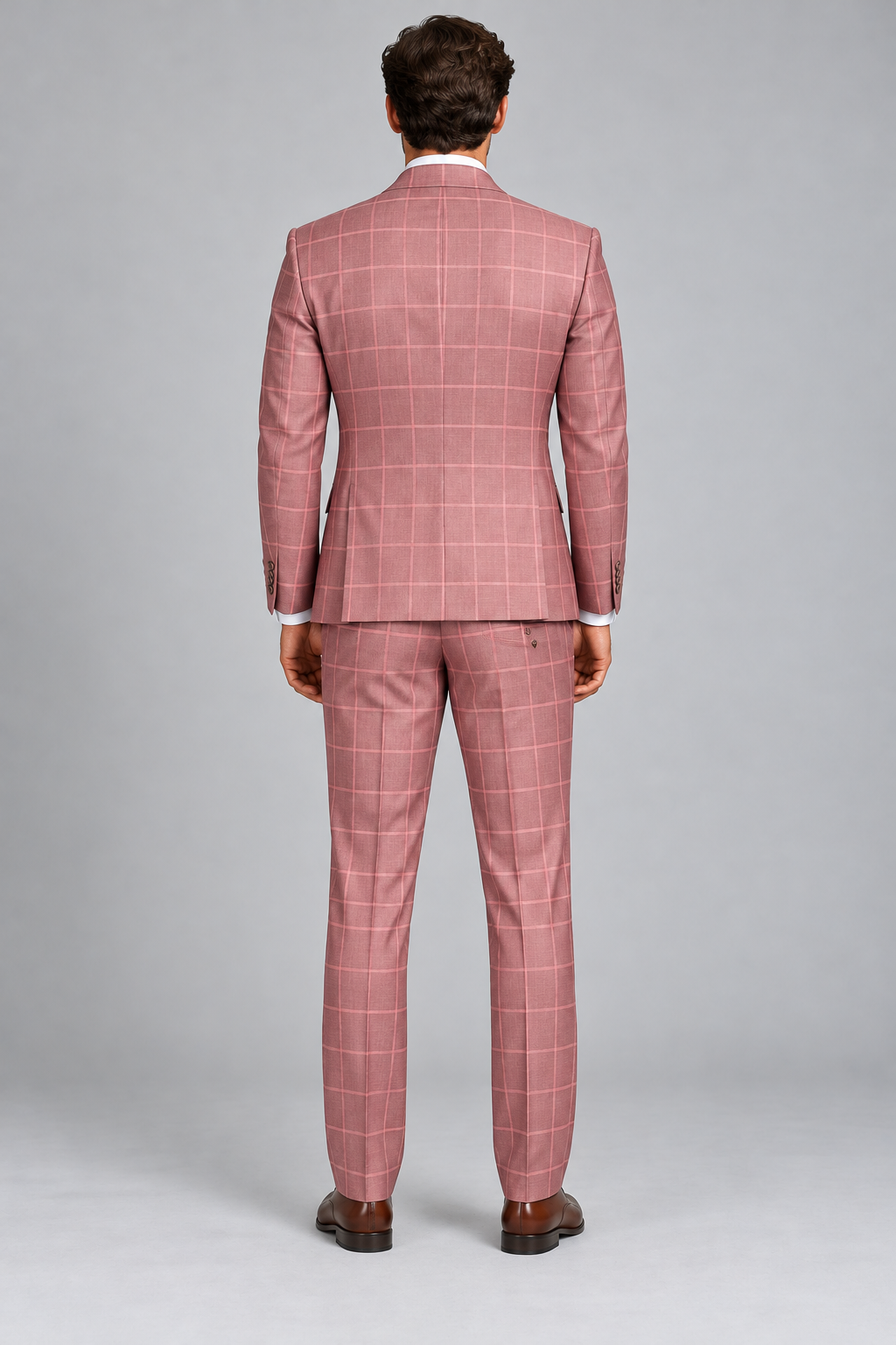 Uniworth Dusty-Rose Checked Suit 